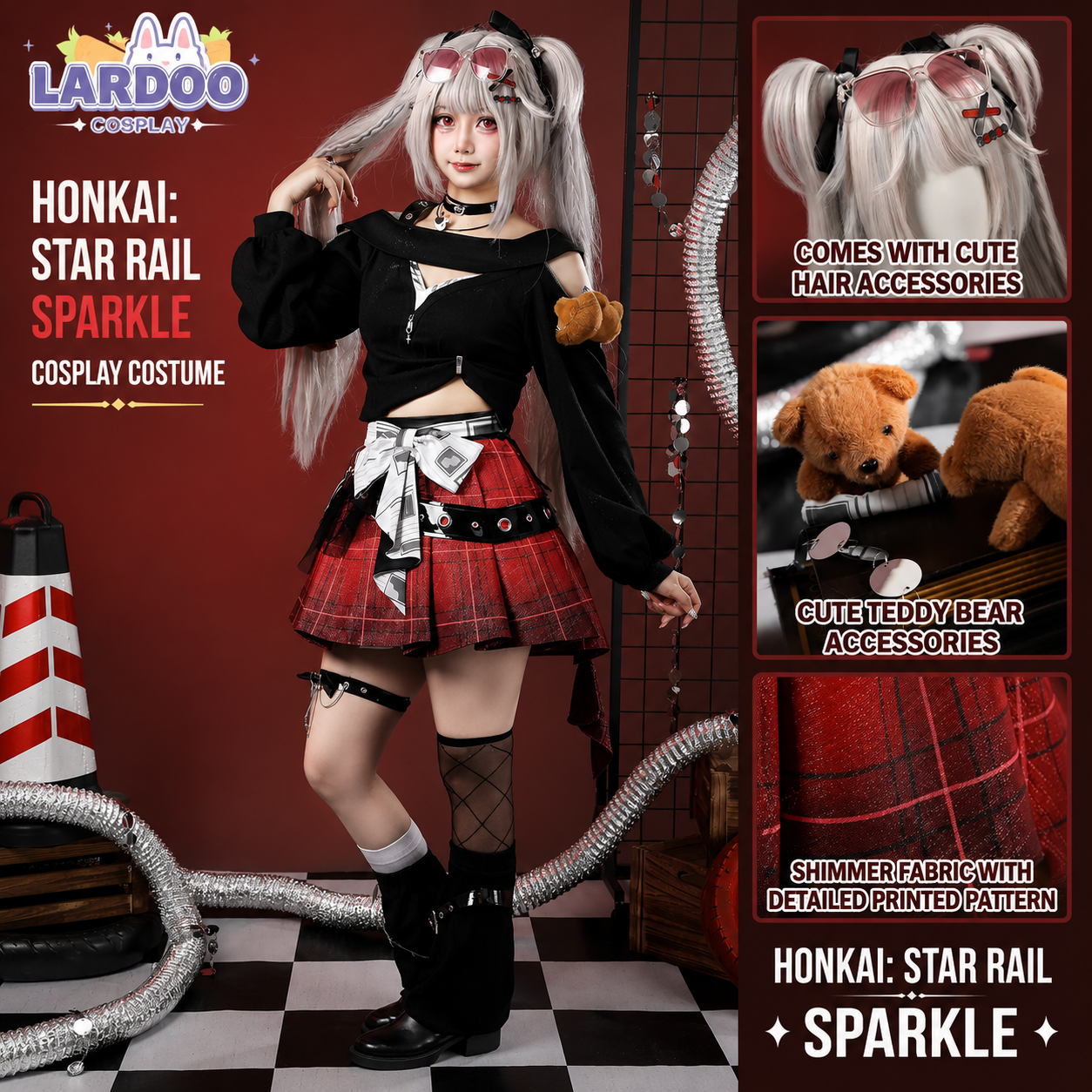 (L Series) Honkai: Star Rail Sparkle Cosplay Costume – Anime Game Convention Outfit