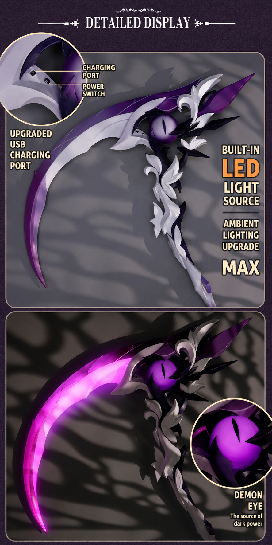 Castorice - Honkai Star Rail  Scythe Cosplay Prop