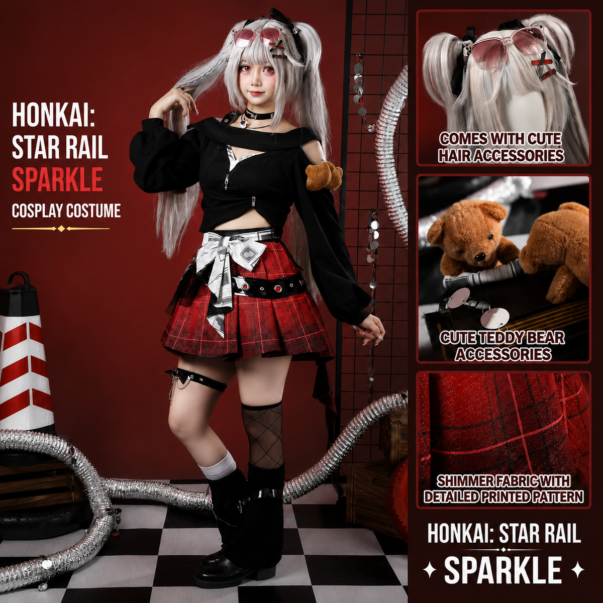 (L Series) Honkai: Star Rail Sparkle Cosplay Costume – Anime Game Convention Outfit