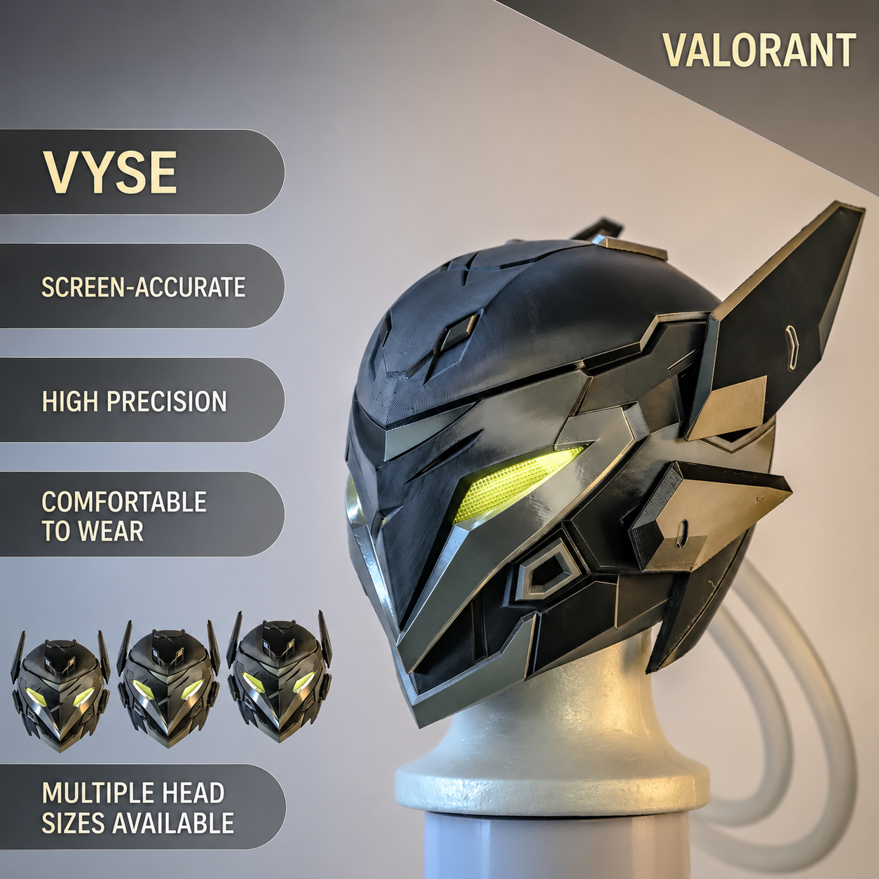 Vyse Valorant Cosplay Helmet