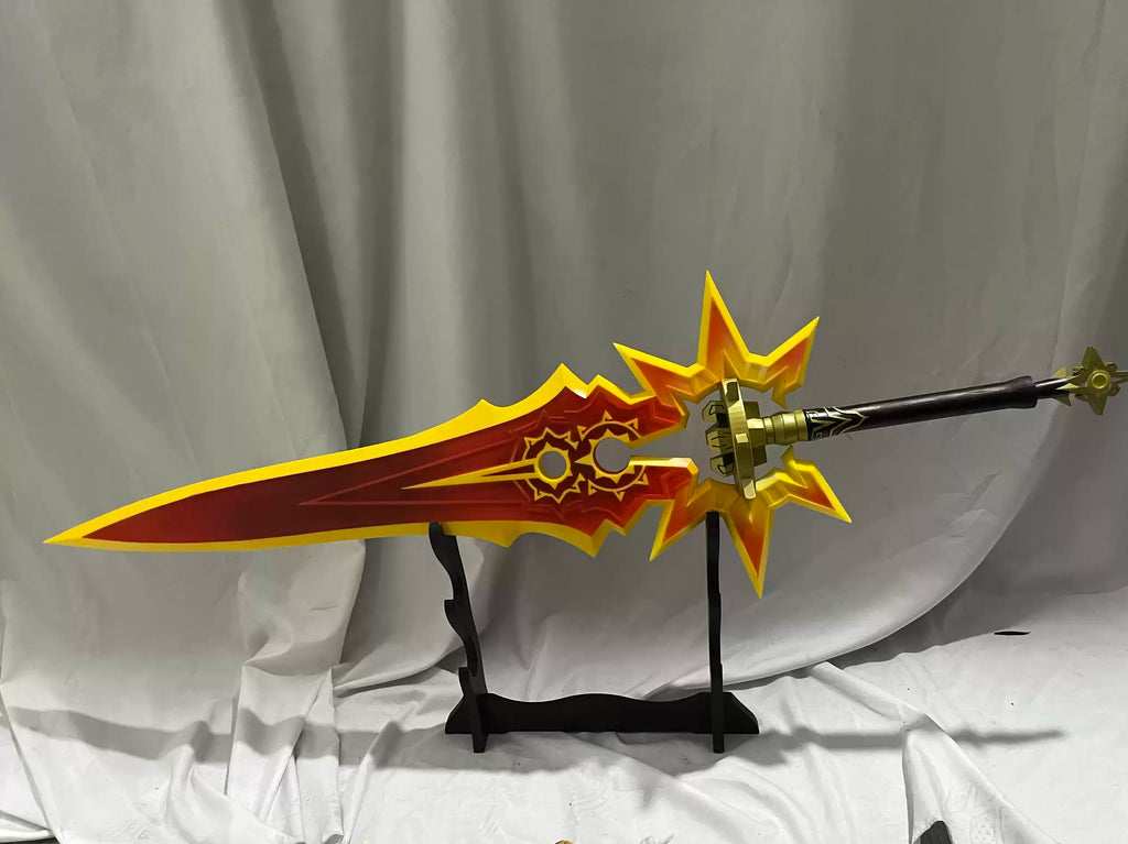 Genshin Impact Mavuika Cosplay Greatsword – A Thousand Blazing Suns Pyro Archon Signature Weapon Replica