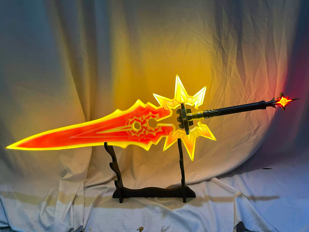 Genshin Impact Mavuika Cosplay Greatsword – A Thousand Blazing Suns Pyro Archon Signature Weapon Replica