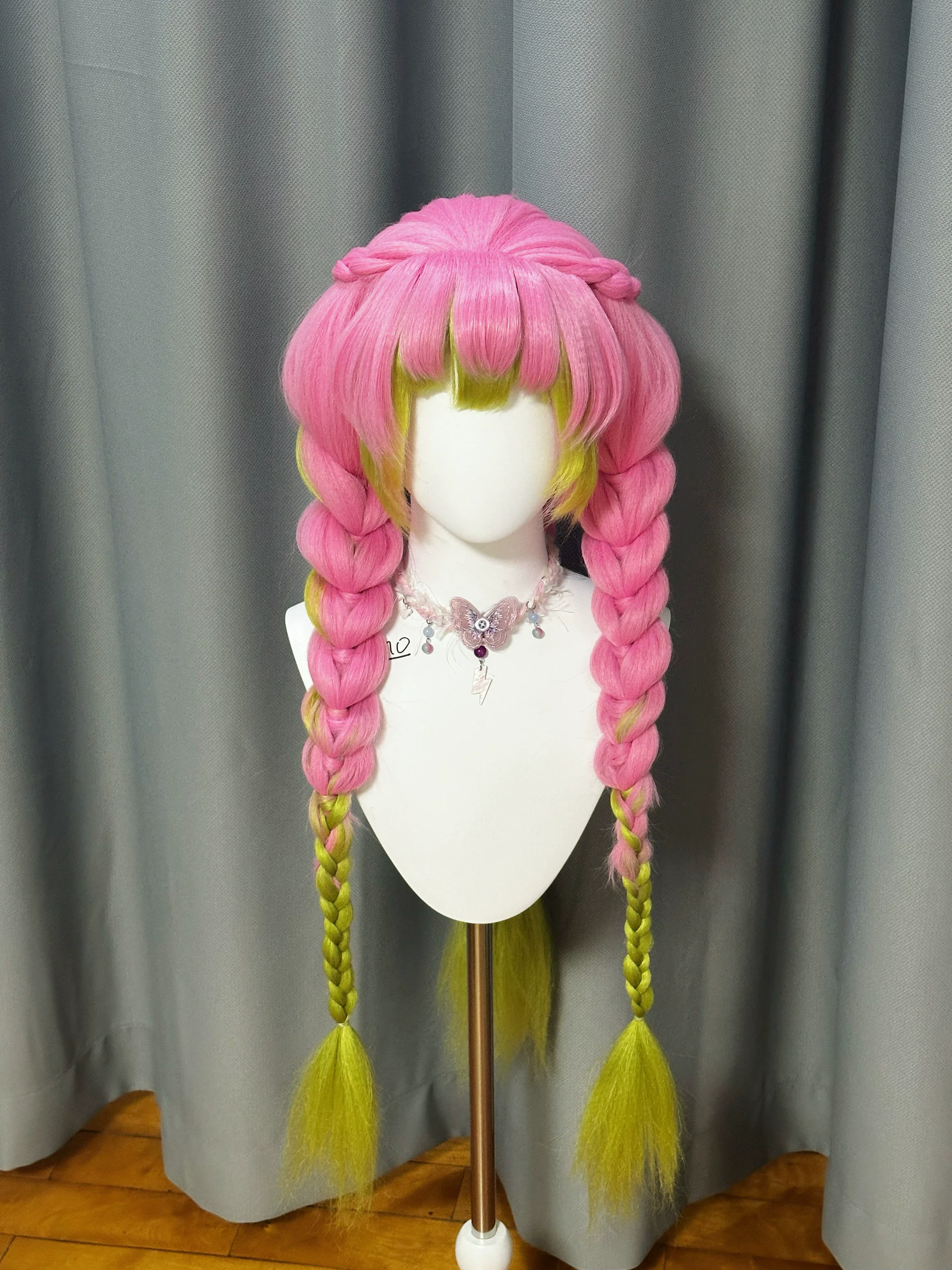 (Semi Hard Styling) Kanroji Mitsuri Demon Slayer Wig