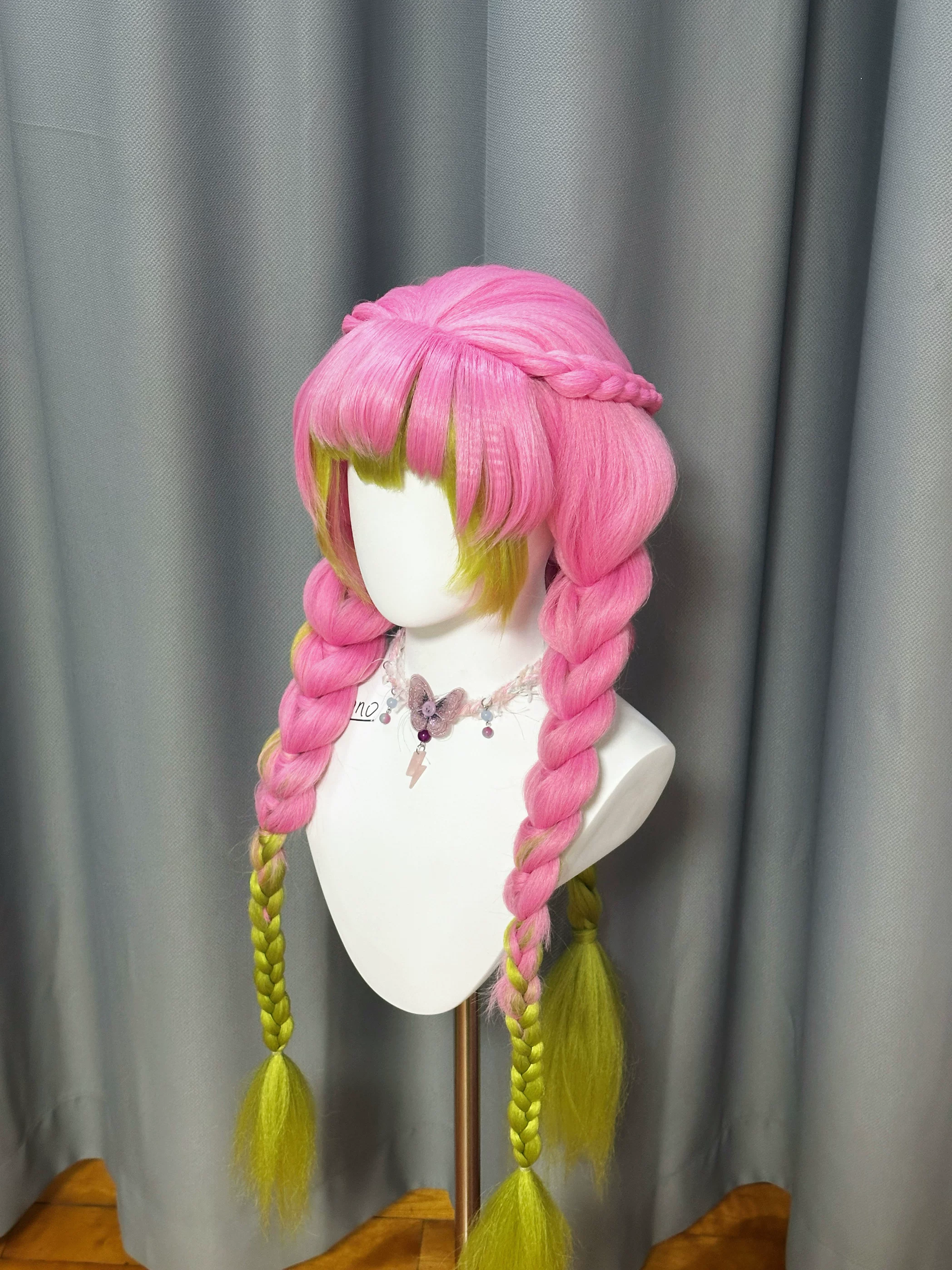 (Semi Hard Styling) Kanroji Mitsuri Demon Slayer Wig
