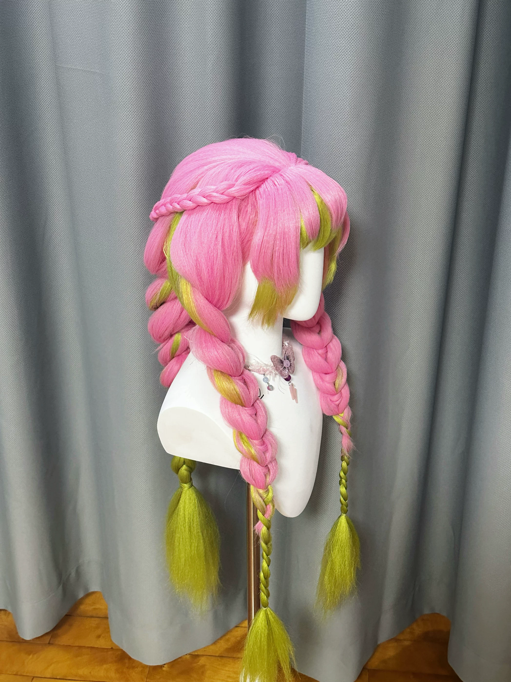 (Semi Hard Styling) Kanroji Mitsuri Demon Slayer Wig